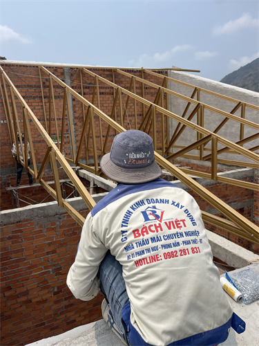 Thi công công trình mái nhà Phan Thiết