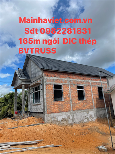 Thi công công trình mái nhà 165m ngói DIC thép bvtruss